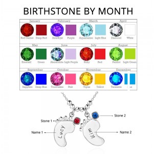 Personalized Birthstone Necklace JEWJONE101414